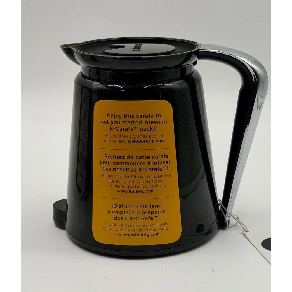 Keurig‎ K Carafe Black Coffee Maker Pot with Lid Replacement Part NWT